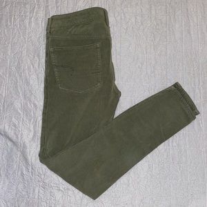 Olive green jeggings American Eagle